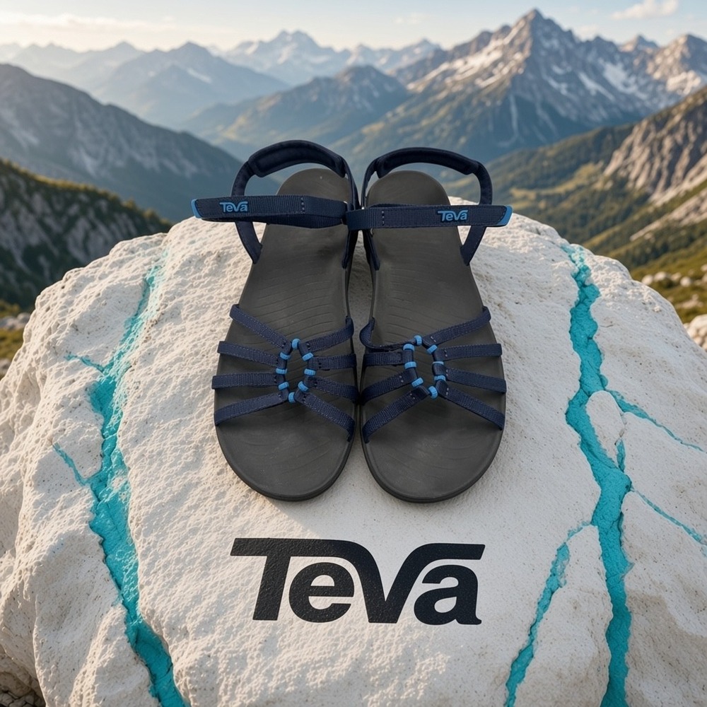 Teva Elzada Sandal Web Navy Blue Strappy Adventure Sandals Womens 8.5 1166130